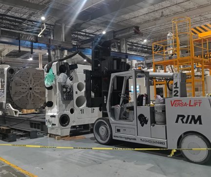 Reinstallation CNC Versa-Lift plant transfer Tijuana facility AZVIR